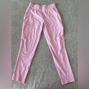 Cherokee statement pull-on scrub pants with rose gold accents